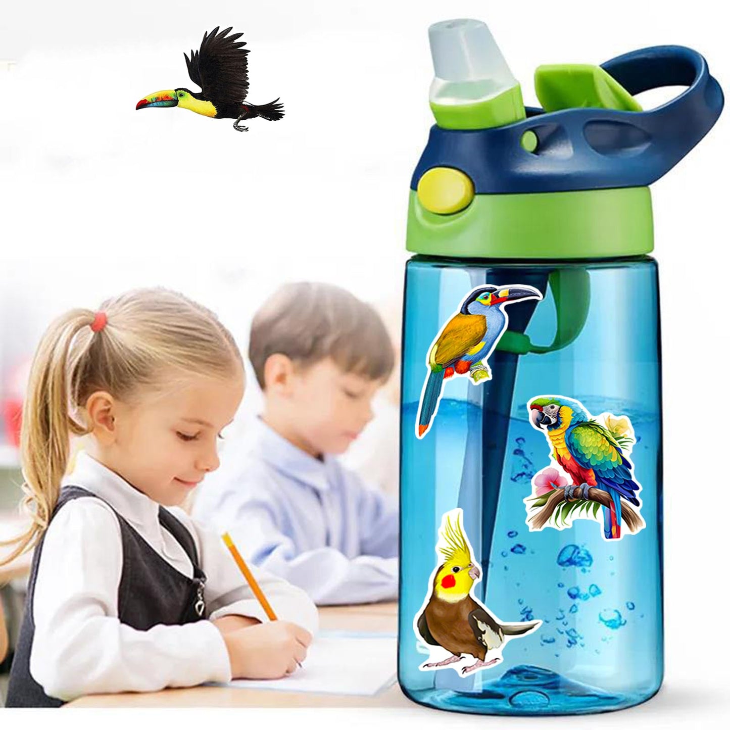DothRayan 100 Pcs Birds Stickers – Waterproof Vinyl Bird Stickers for Laptops, Water Bottles, Skates & Luggage