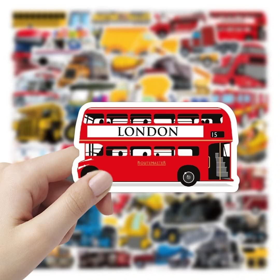 DothRayan Car Stickers for Water Bottles – 100 Pcs Transportation Vehicle Stickers