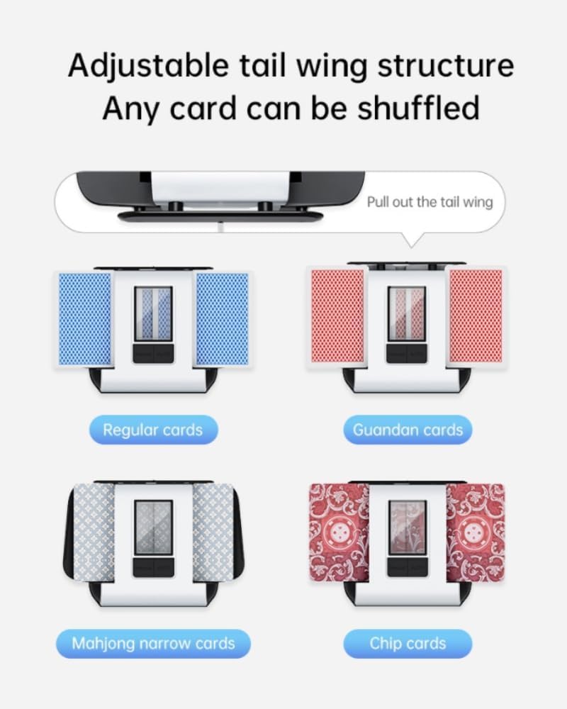 Doubao Card Shuffler Automatic 1-2 Deck – Portable, Low Noise, Rechargeable