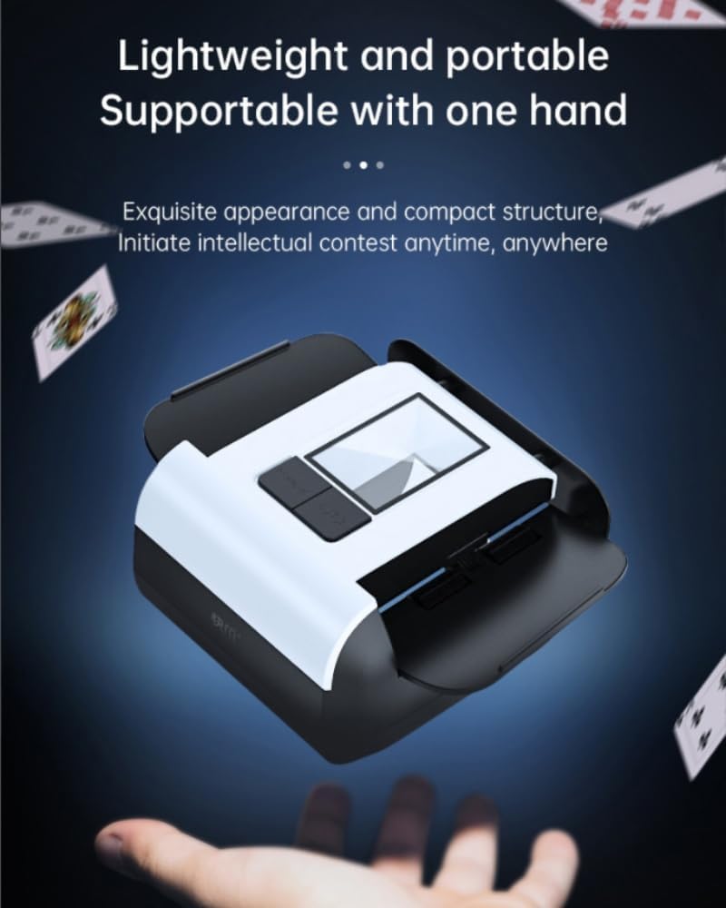 Doubao Card Shuffler Automatic 1-2 Deck – Portable, Low Noise, Rechargeable
