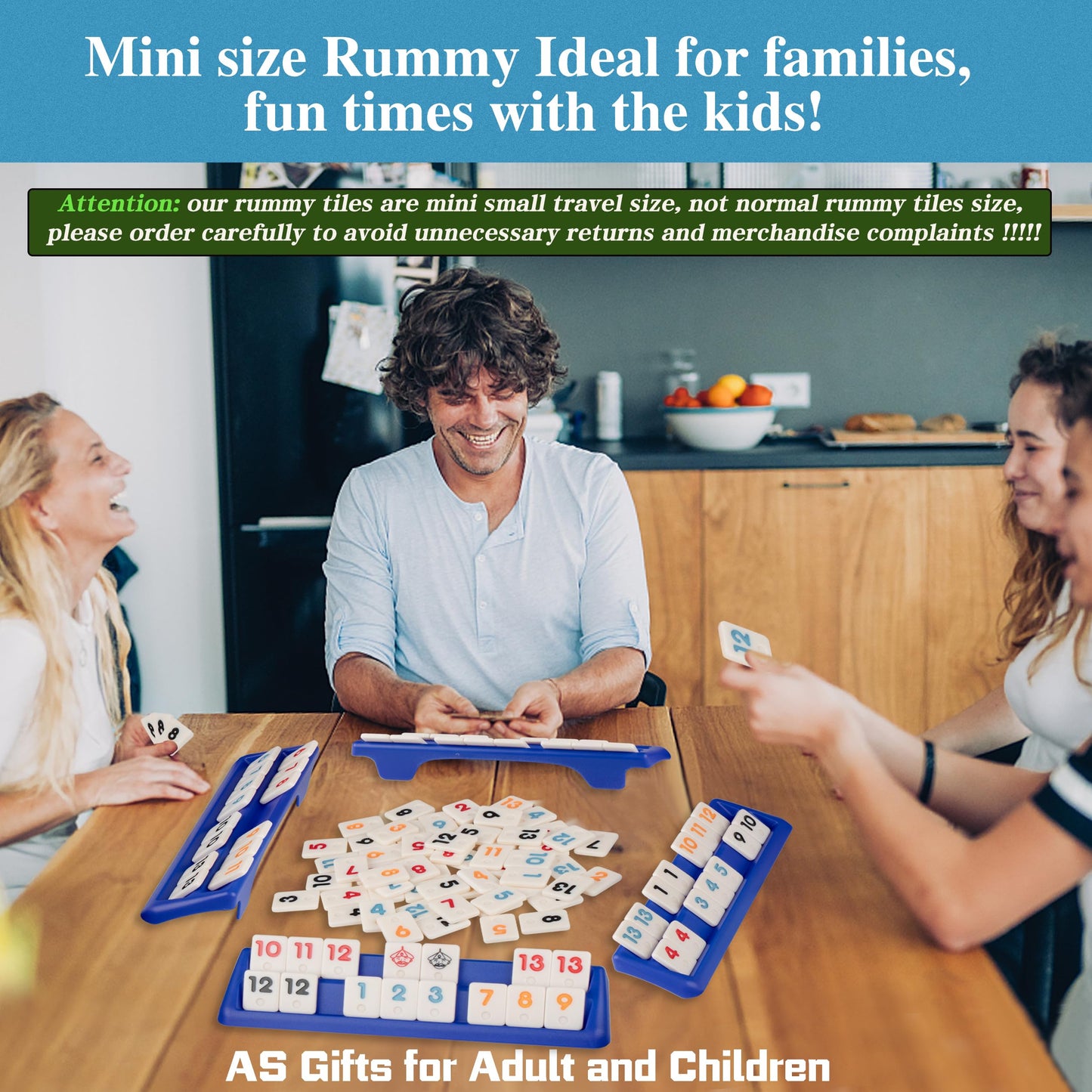 Doublefan Mini Rummy Cube Set – Travel-Ready 106 Tiles for 2-4 Players