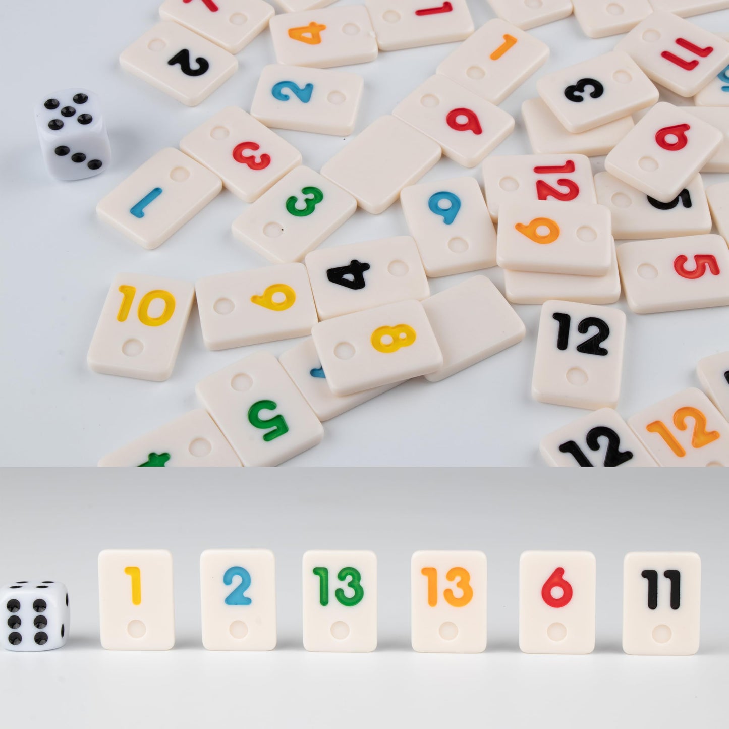 Doublefan Mini Rummy Cube Game – Portable 2-6 Player Travel Board Game (160 Tiles, 6 Racks)