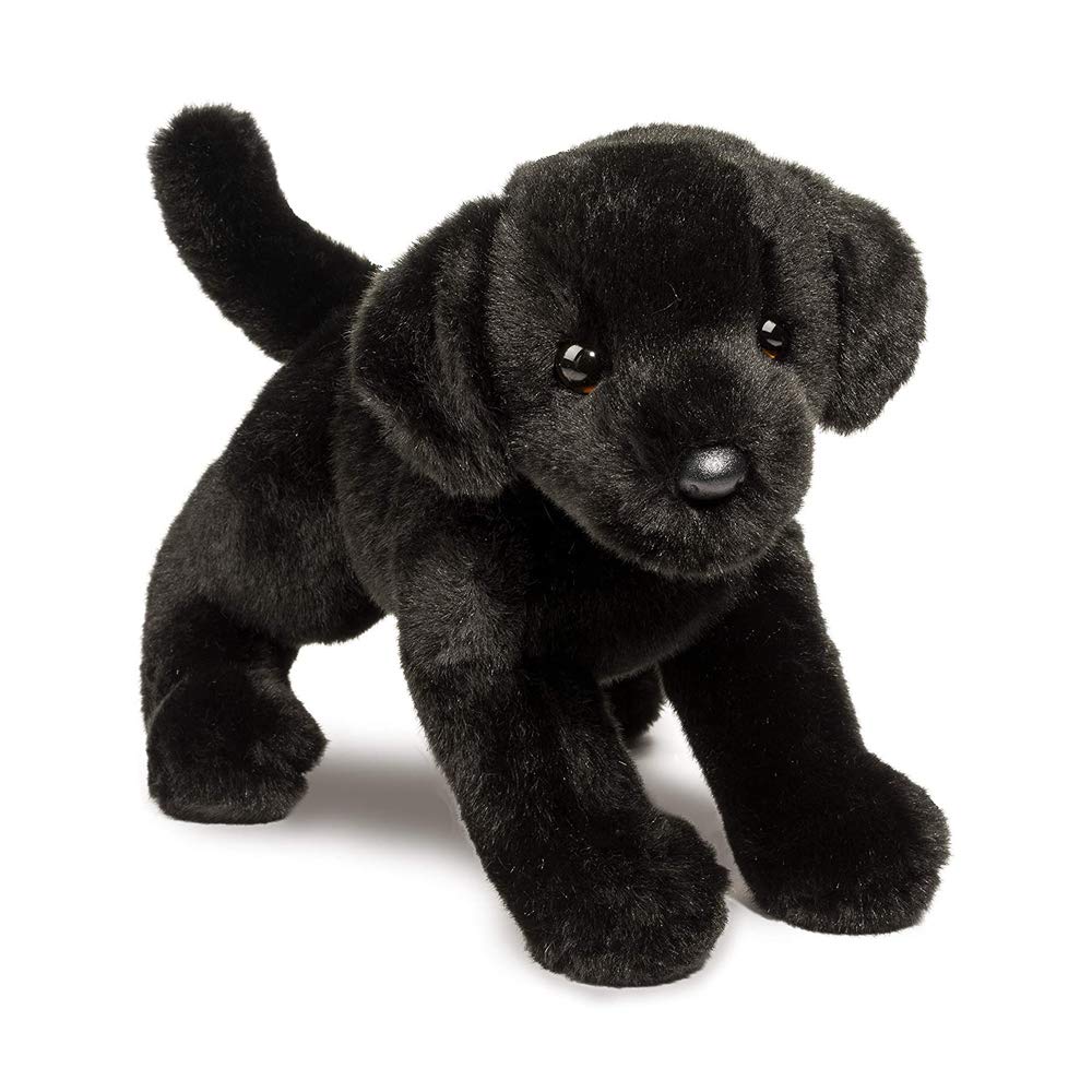 Douglas Brewster Black Lab Plush — 12-Inch Realistic Labrador Puppy