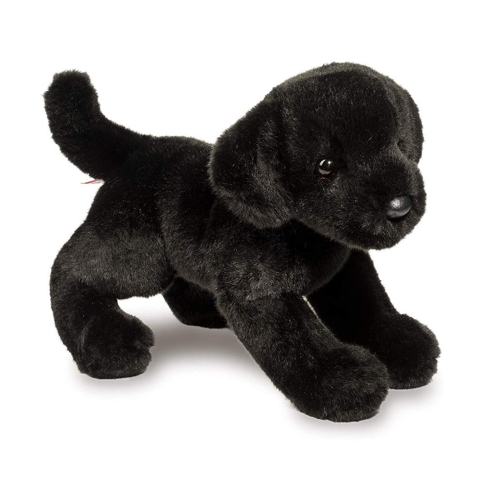 Douglas Brewster Black Lab Plush — 12-Inch Realistic Labrador Puppy