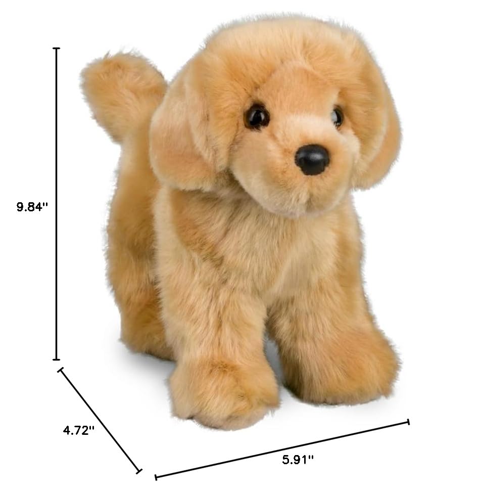 Douglas Chap Golden Retriever Plush Toy 10 Inch - Realistic, Huggable Golden Retriever Stuffed Animal