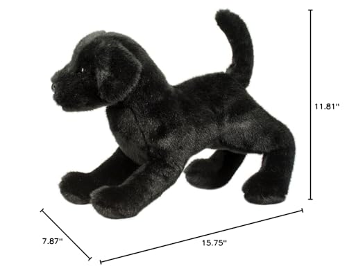 Douglas Chester Black Lab Plush — 16-Inch Huggable Black Labrador Toy