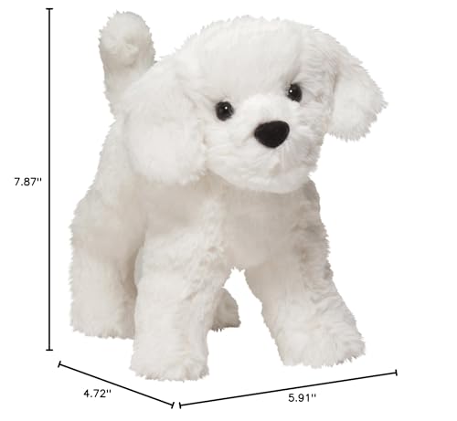 Douglas Dandelion Puff Bichon Dog Plush – 8-Inch Realistic Plush Toy by Douglas Cuddle Toys