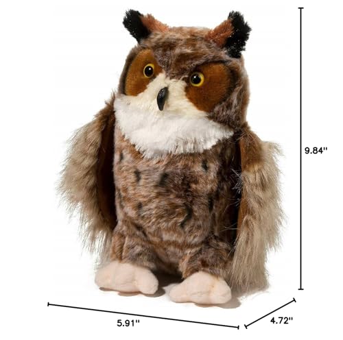 Douglas Einstein Great Horned Owl Plush - 11-Inch Cuddly Toy