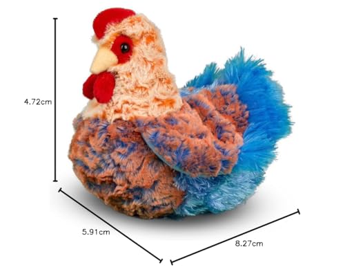 Douglas Henrietta Blue Lace Hen Plush – 8.5in Soft Farm Chick Toy