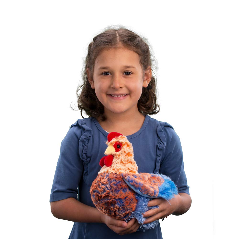 Douglas Henrietta Blue Lace Hen Plush – 8.5in Soft Farm Chick Toy