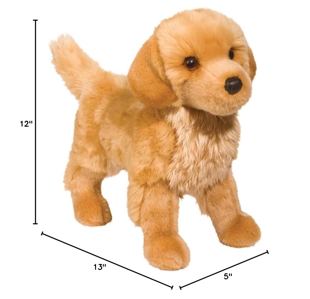 Douglas King Golden Retriever Plush – 16-Inch Realistic Dog Stuffed Animal
