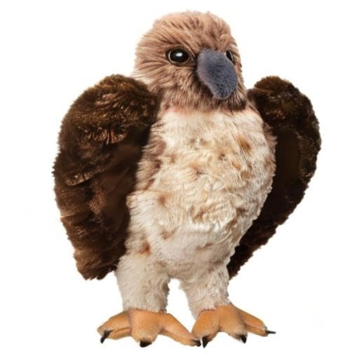 Douglas Orion Red-Tailed Hawk Plush - Realistic 9-Inch Hawk Stuffed Animal