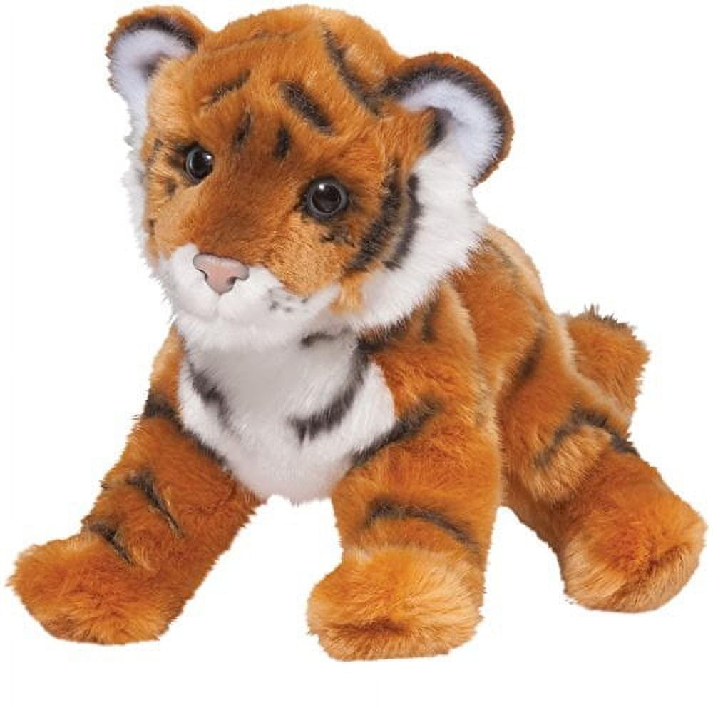 Douglas Pancake Bengal Tiger Cub Plush — 14in Realistic Tiger Toy