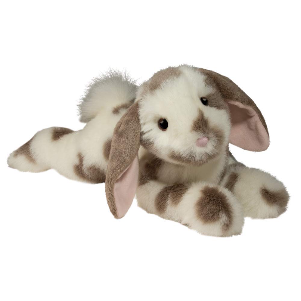 Douglas Ramsey Gray Spotted Bunny Plush — 18-Inch Cuddle Rabbit