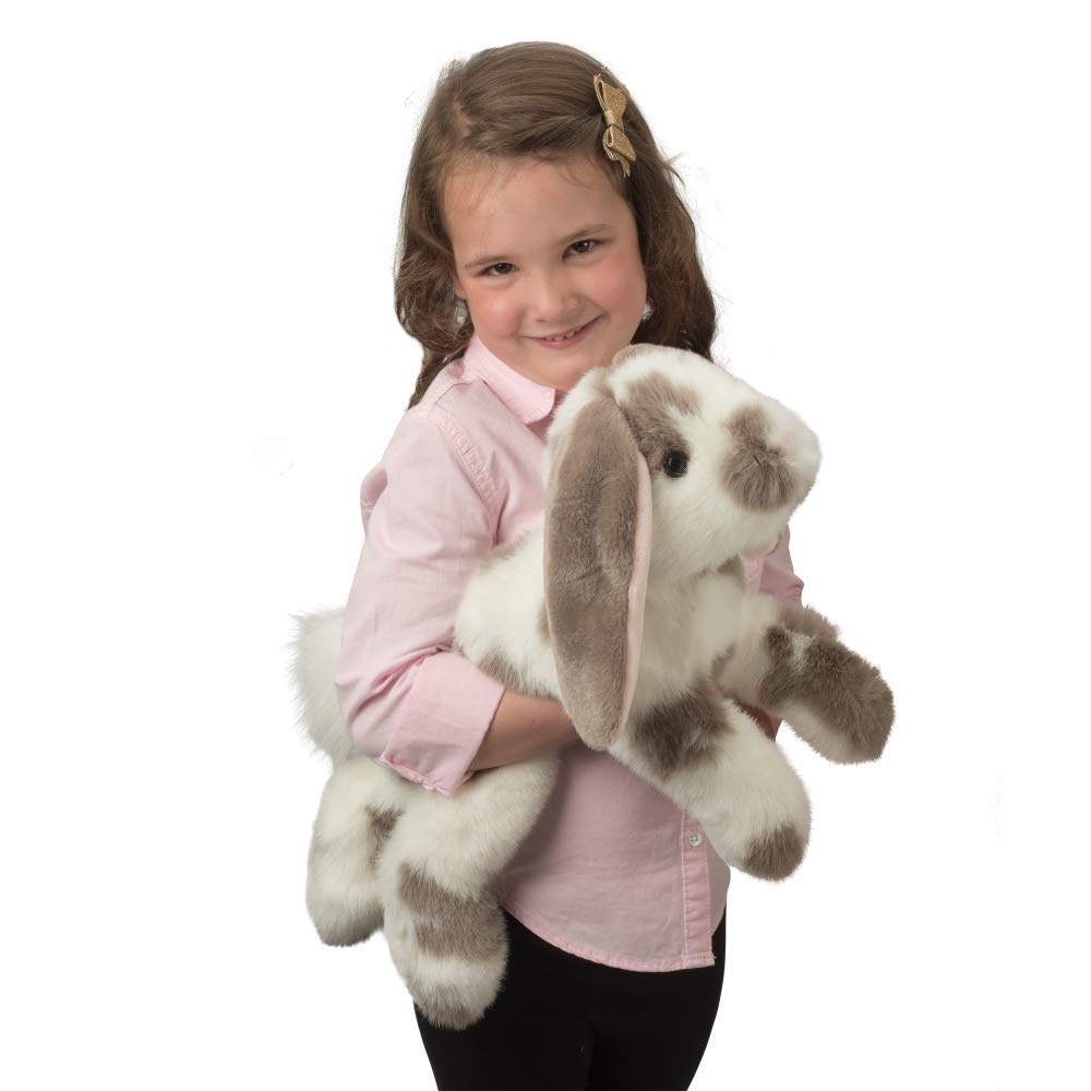 Douglas Ramsey Gray Spotted Bunny Plush — 18-Inch Cuddle Rabbit