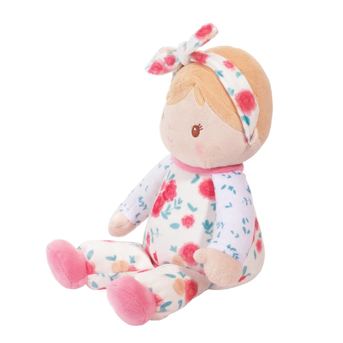Douglas Vera Floral Soft Doll – 10" Seated Plush Baby Doll (13" Overall) for Babies and Toddlers