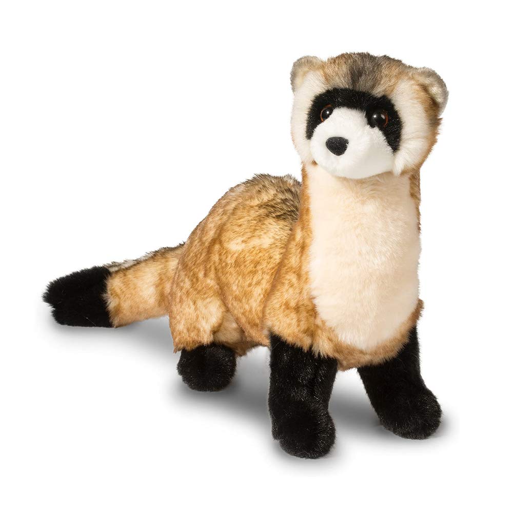 Douglas Vince Black Footed Ferret Plush — 10-Inch Realistic Cuddle Toy