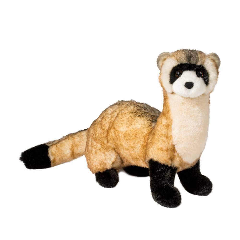 Douglas Vince Black Footed Ferret Plush — 10-Inch Realistic Cuddle Toy
