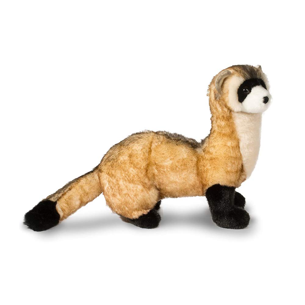 Douglas Vince Black Footed Ferret Plush — 10-Inch Realistic Cuddle Toy