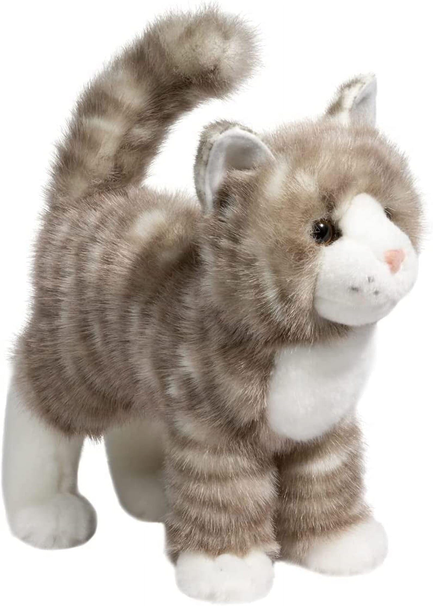 Douglas Zipper Gray Tabby Cat Plush – 12-Inch Huggable Stuffed Animal