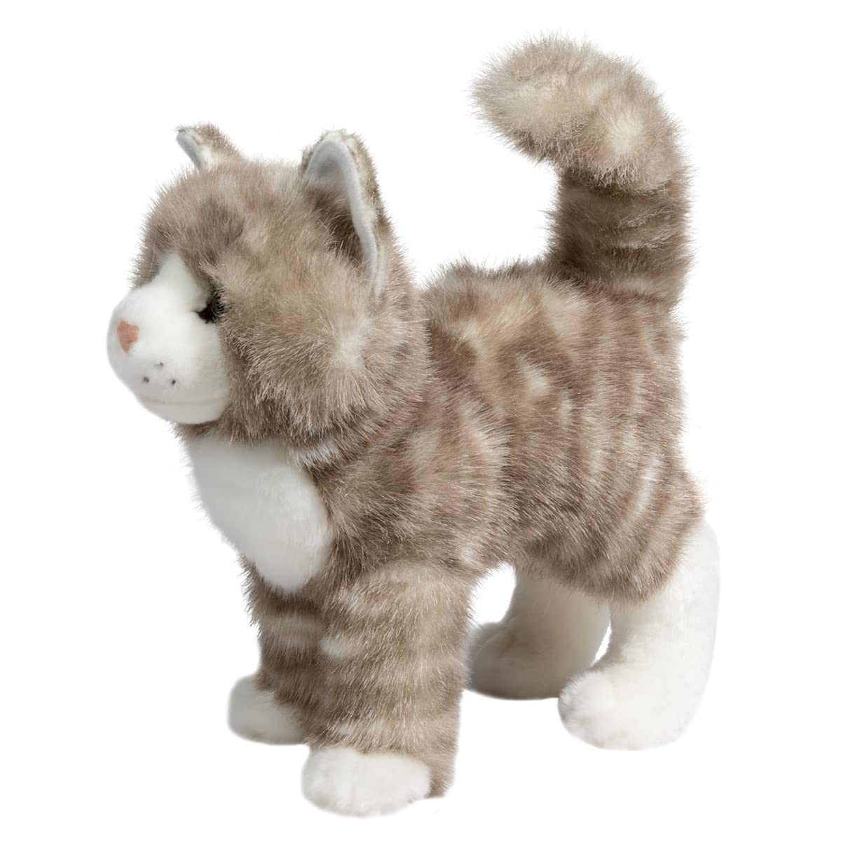 Douglas Zipper Gray Tabby Cat Plush – 12-Inch Huggable Stuffed Animal