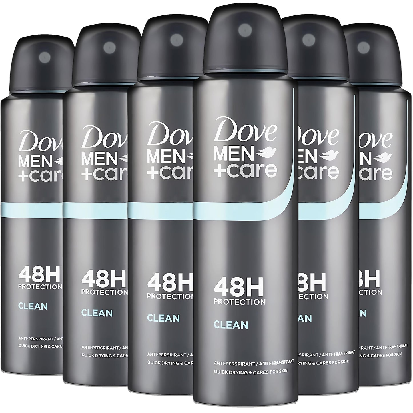 Dove Men+Care Classic Antiperspirant Spray – 6-Pack, 48-Hour Sweat & Odor Protection
