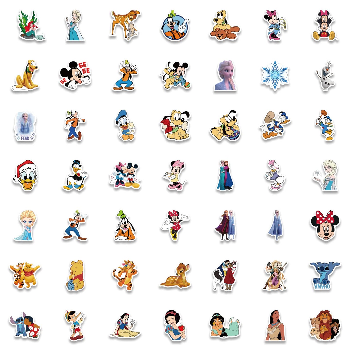 Dovipta 100Pcs Cute Cartoon Water Bottle Stickers – Waterproof Vinyl, Removable