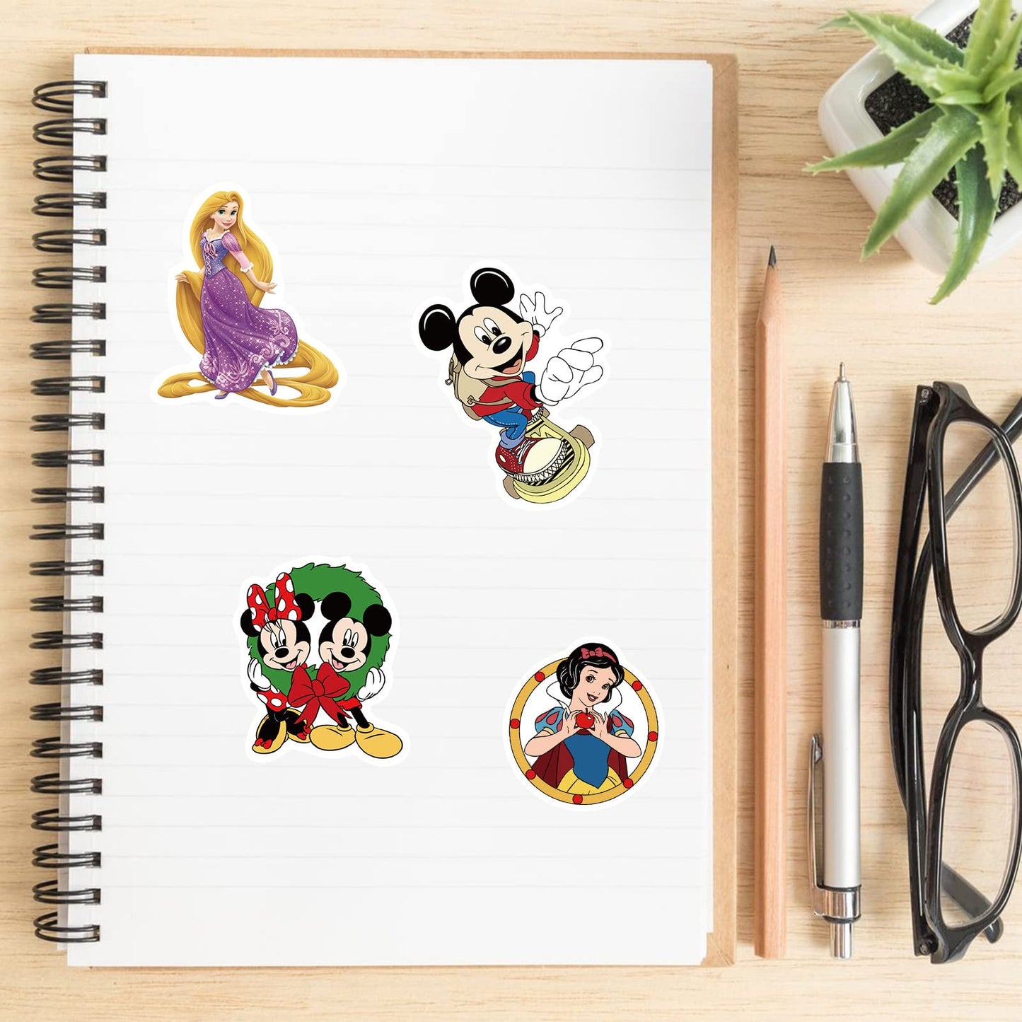 Dovipta 100Pcs Cute Cartoon Water Bottle Stickers – Waterproof Vinyl, Removable