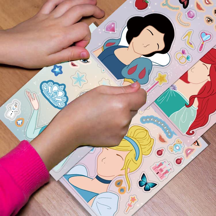 Dovipta Cute Princesses Stickers – 24 Sheets Princess Face DIY Sticker Pack