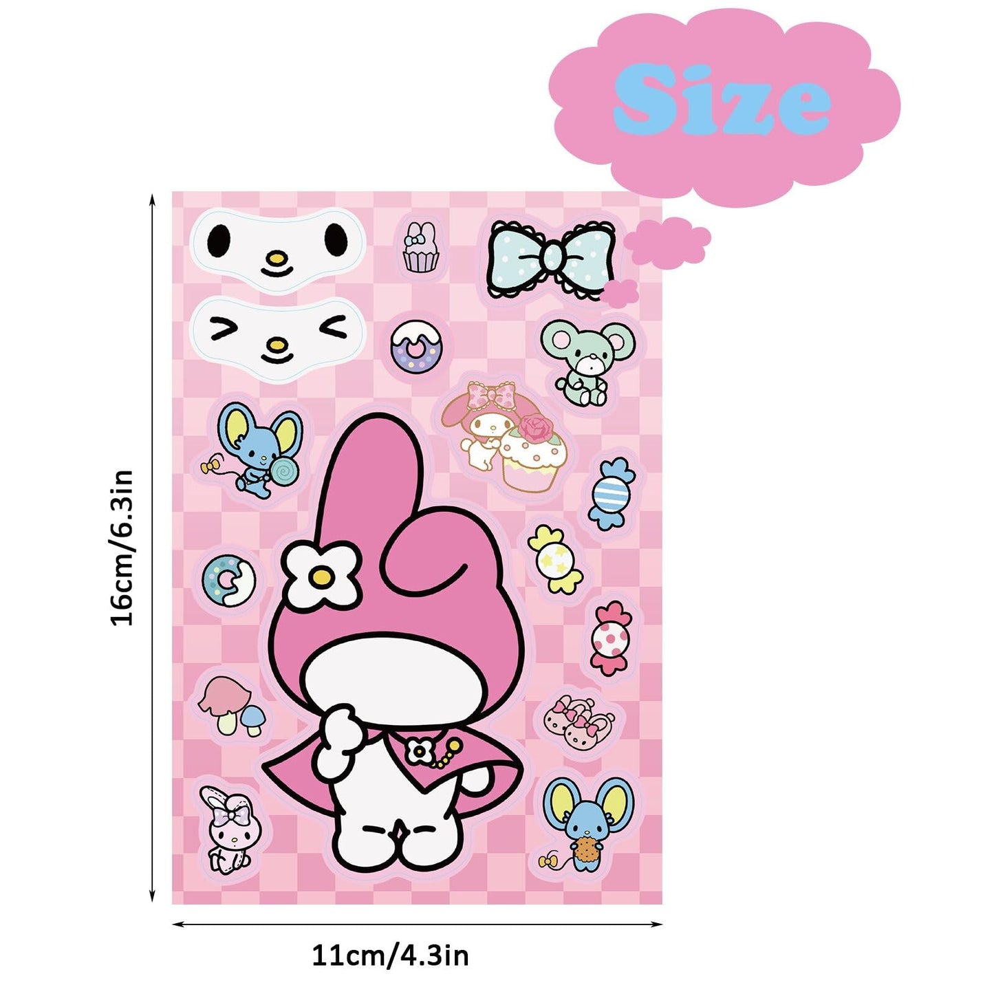 Dovipta Cute Anime Stickers — 24 Sheets, 8 Princess Patterns