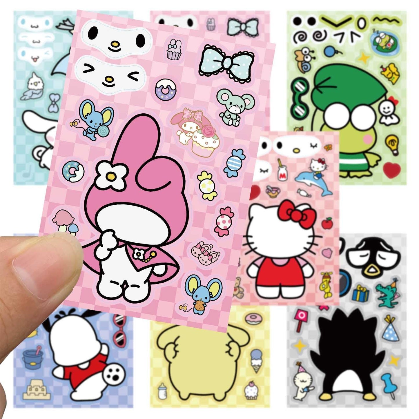 Dovipta Cute Anime Stickers — 24 Sheets, 8 Princess Patterns
