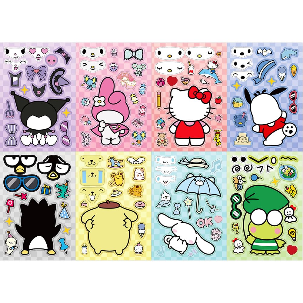 Dovipta Cute Anime Stickers — 24 Sheets, 8 Princess Patterns
