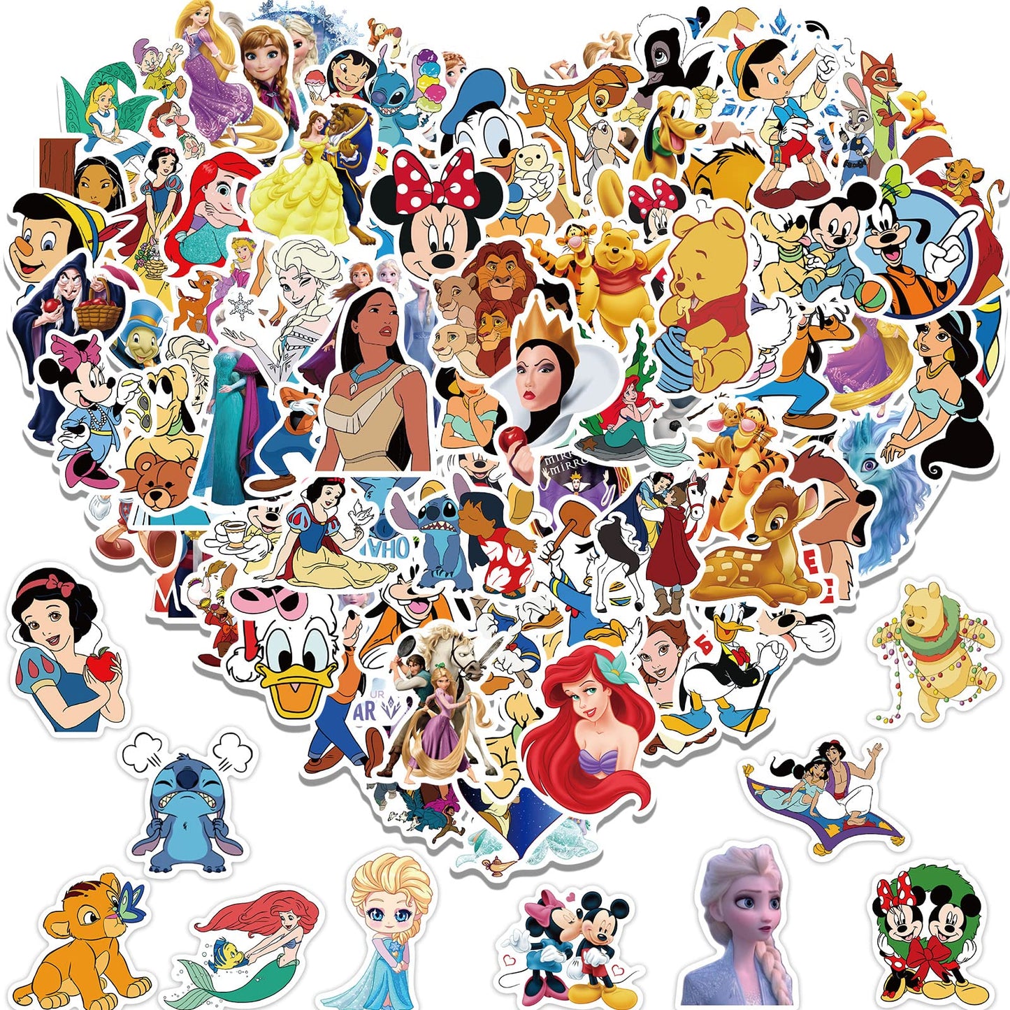 Dovipta 100Pcs Cute Cartoon Water Bottle Stickers – Waterproof Vinyl, Removable