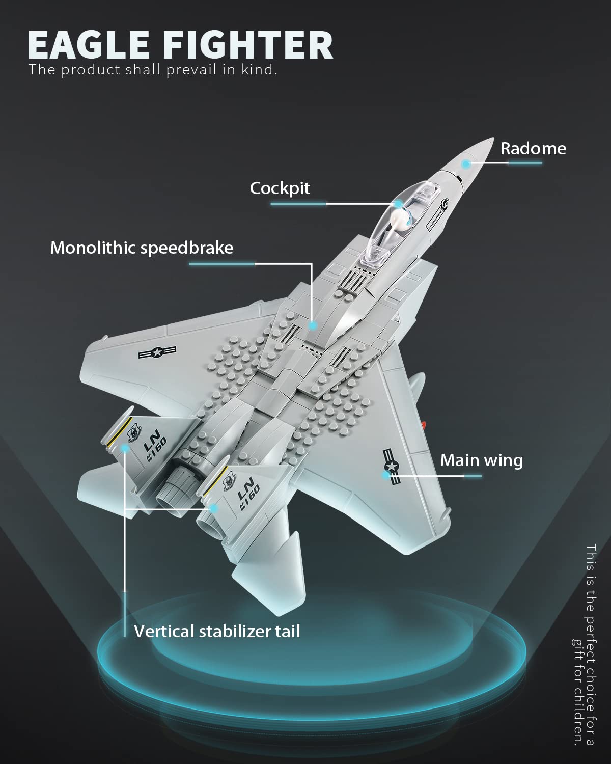 dOvOb F-15 Eagle Fighter Jet Building Blocks Set | 270 Pieces