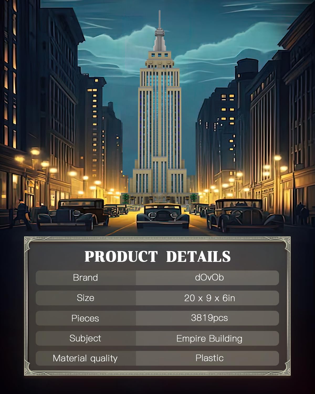 dOvOb Architecture Empire Building Micro Blocks Set (3819PCS) – World-Famous Skyscraper Model for Kids & Adults
