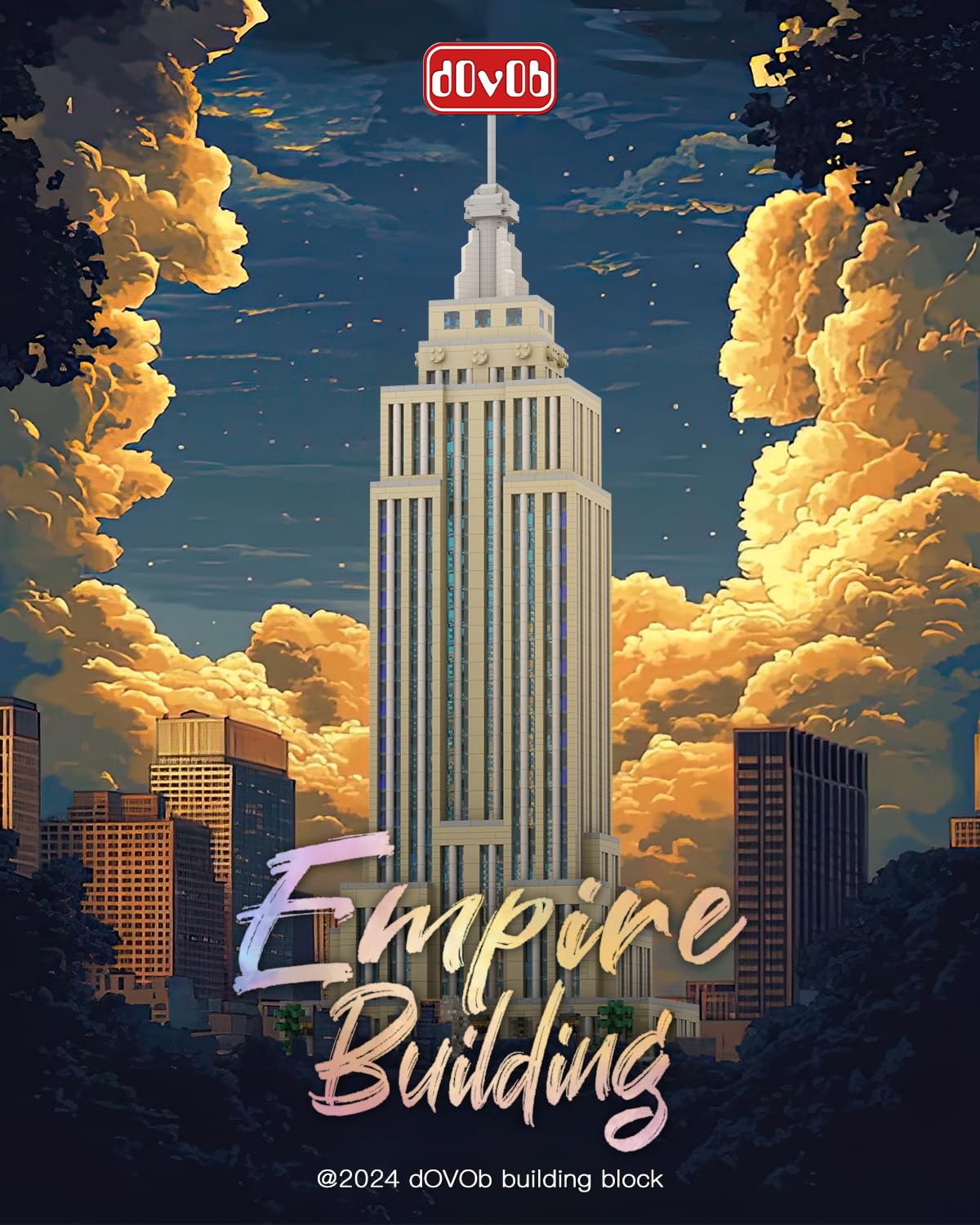 dOvOb Architecture Empire Building Micro Blocks Set (3819PCS) – World-Famous Skyscraper Model for Kids & Adults