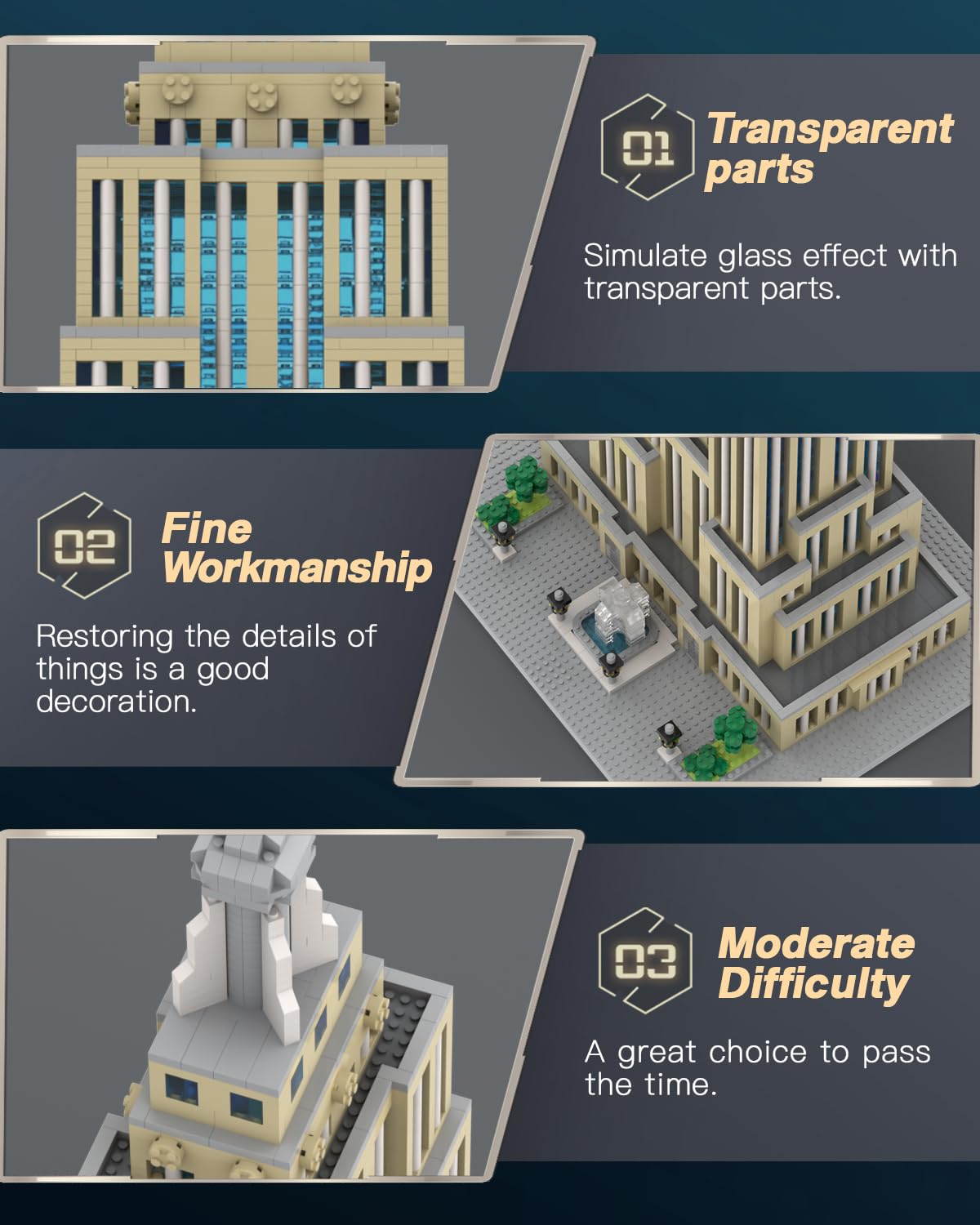dOvOb Architecture Empire Building Micro Blocks Set (3819PCS) – World-Famous Skyscraper Model for Kids & Adults
