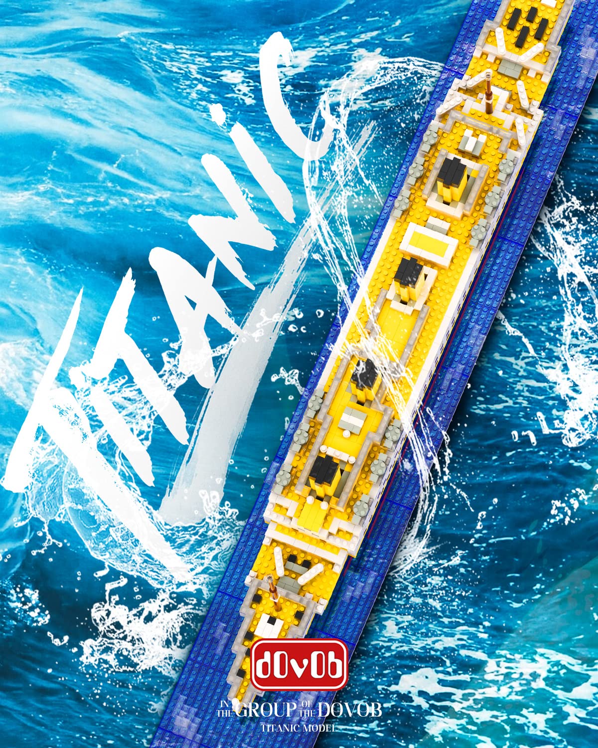 dOvOb Titanic Micro Blocks – 1872-Piece Model with 2 Figures | Gift for Adults & Kids