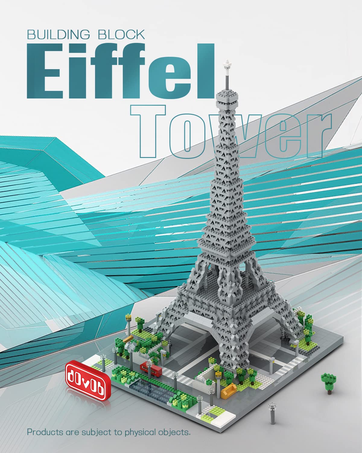 dOvOb Architecture Eiffel Tower Micro Blocks Set – 3369-Piece 3D Puzzle