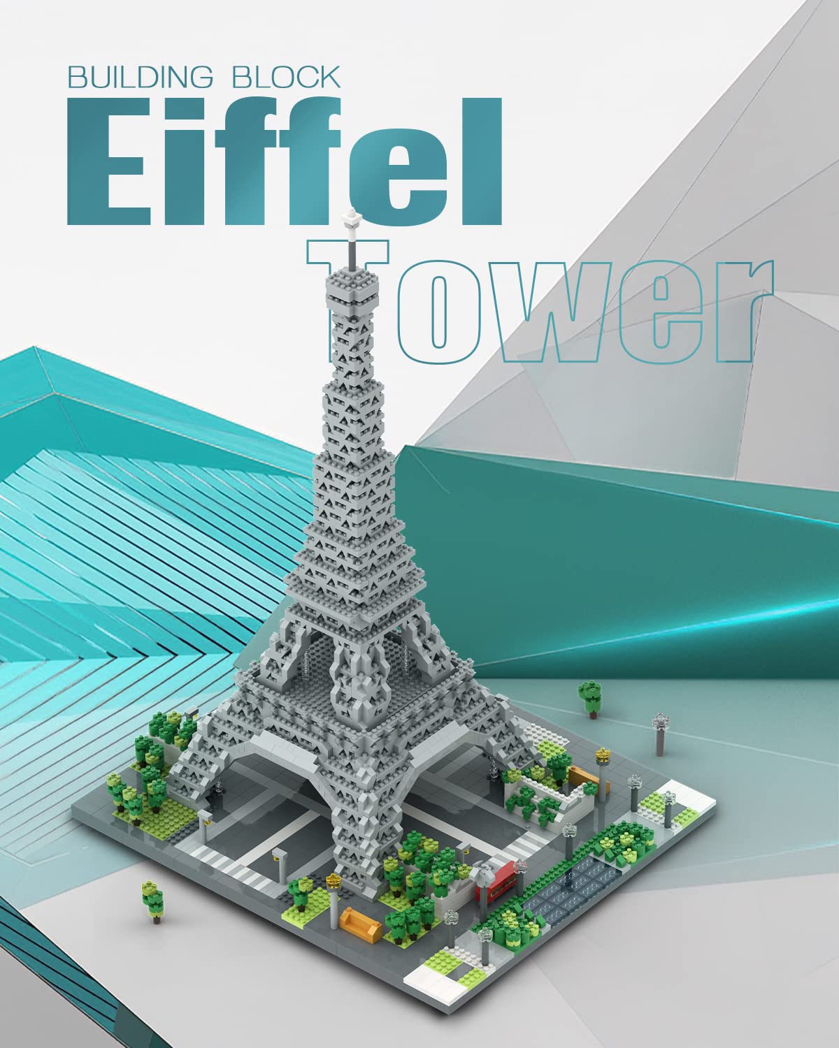 dOvOb Architecture Eiffel Tower Micro Blocks Set – 3369-Piece 3D Puzzle