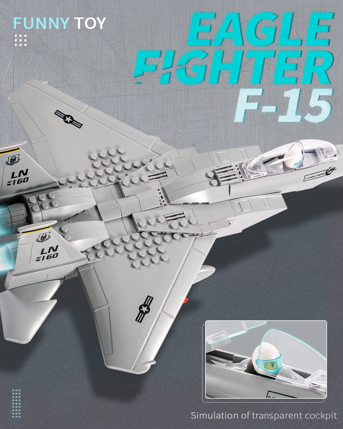 dOvOb F-15 Eagle Fighter Jet Building Blocks Set | 270 Pieces