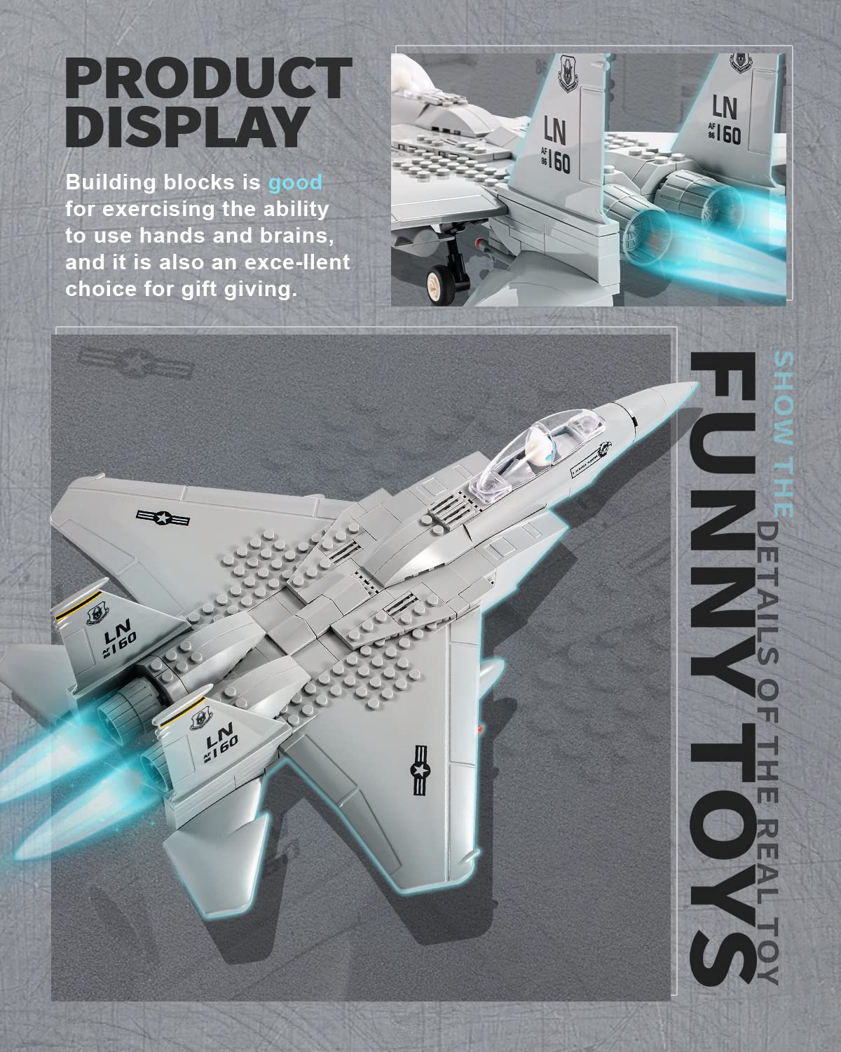 dOvOb F-15 Eagle Fighter Jet Building Blocks Set | 270 Pieces