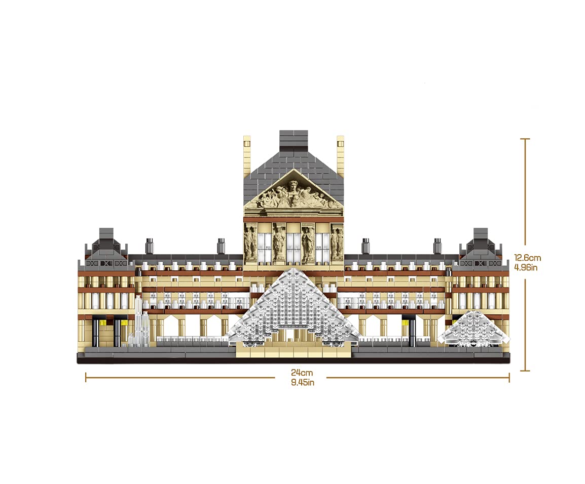 dOvOb Louvre Micro Building Blocks Set (2885 PCS) – World-Famous Architectural Model Kit for Kids & Adults