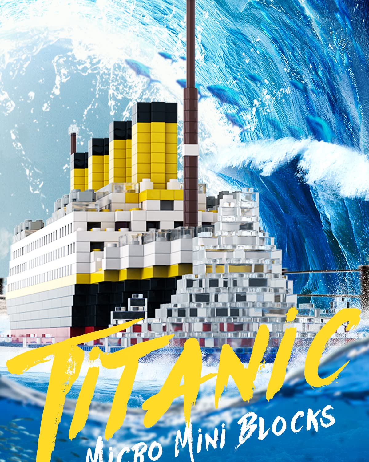dOvOb Titanic Micro Blocks – 1872-Piece Model with 2 Figures | Gift for Adults & Kids