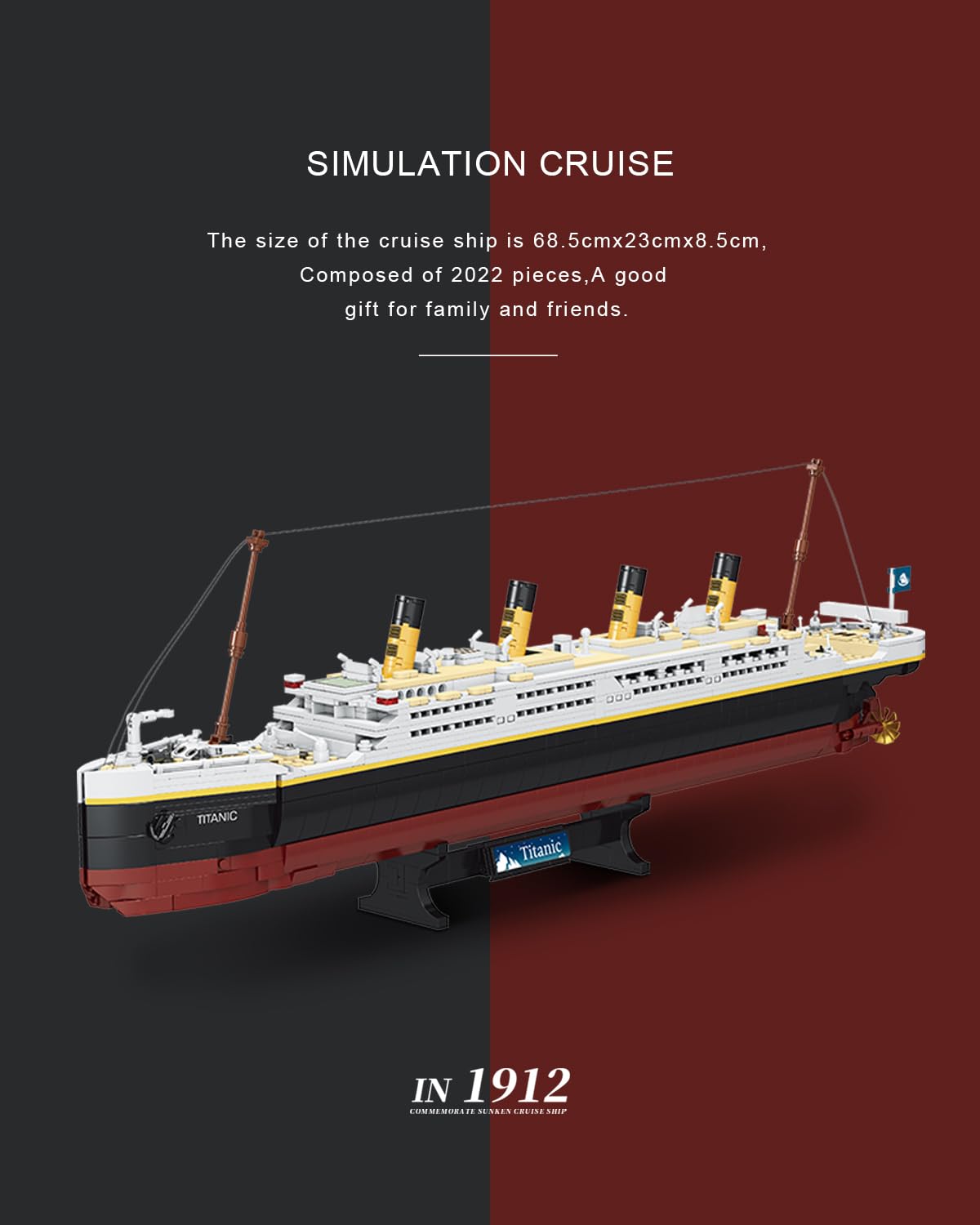 dOvOb Titanic Model Blocks Set – 2022 Pieces, Compatible with Major Brands
