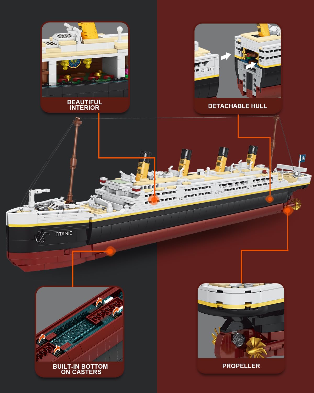 dOvOb Titanic Model Blocks Set – 2022 Pieces, Compatible with Major Brands