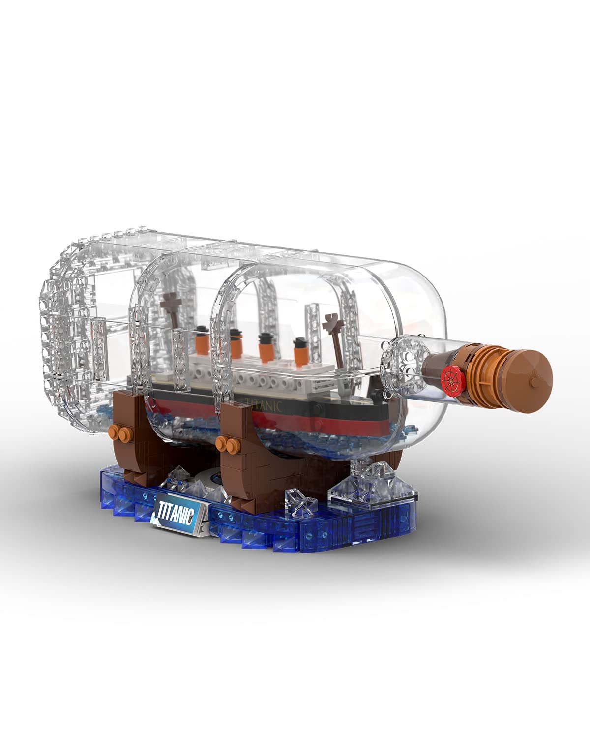 dOvOb Titanic Ship in a Bottle Blocks Set – 878 Pieces | Creative Display & STEM Gift