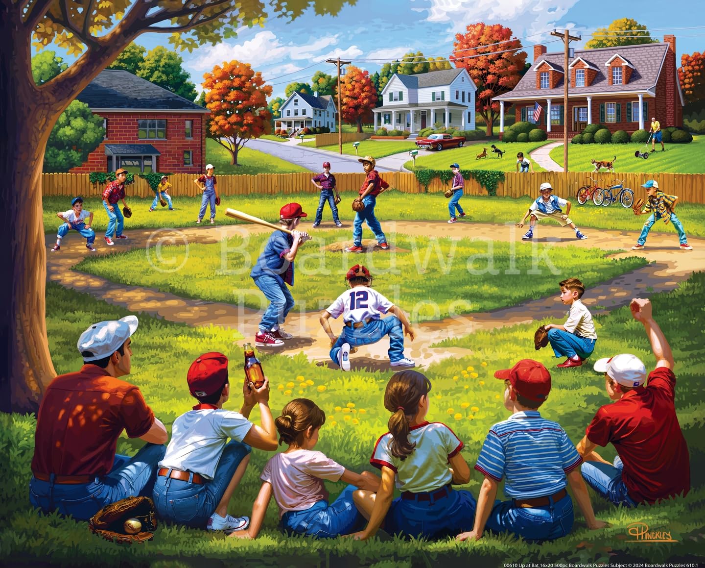 Dowdle Boardwalk Puzzles Up at Bat – 500 Piece Jigsaw Puzzle for Adults, Made in USA
