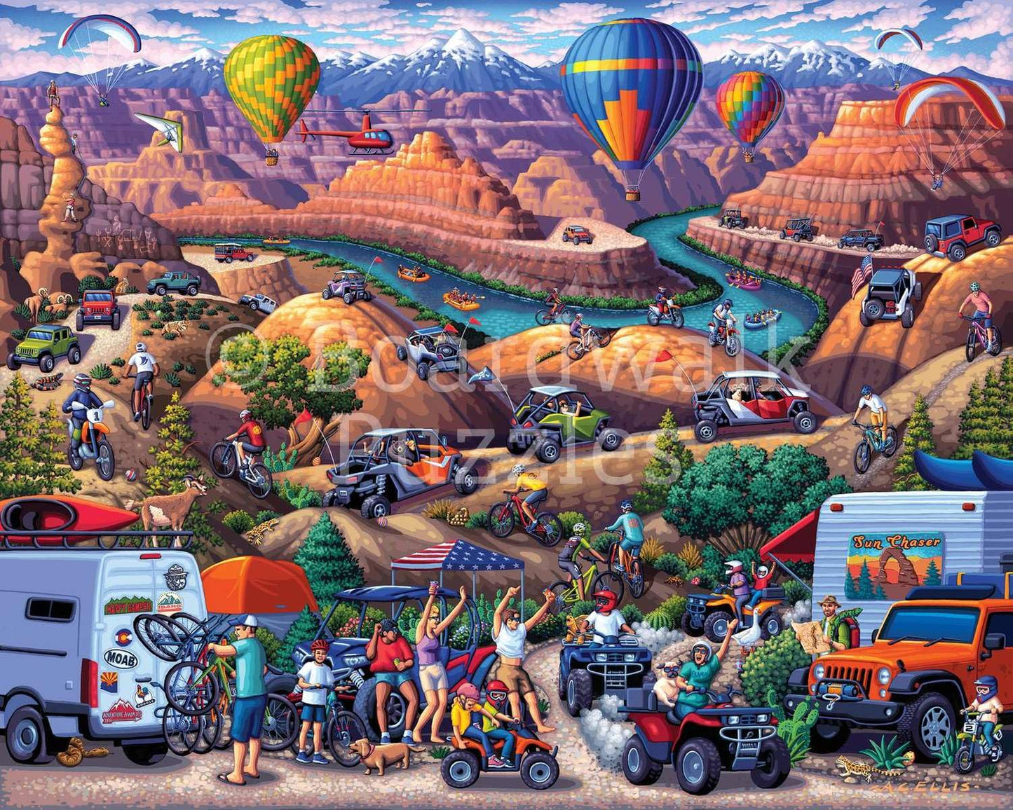 Boardwalk Puzzles Red Rock Adventure — 1000-Piece Jigsaw Puzzle for Adults | Made in USA