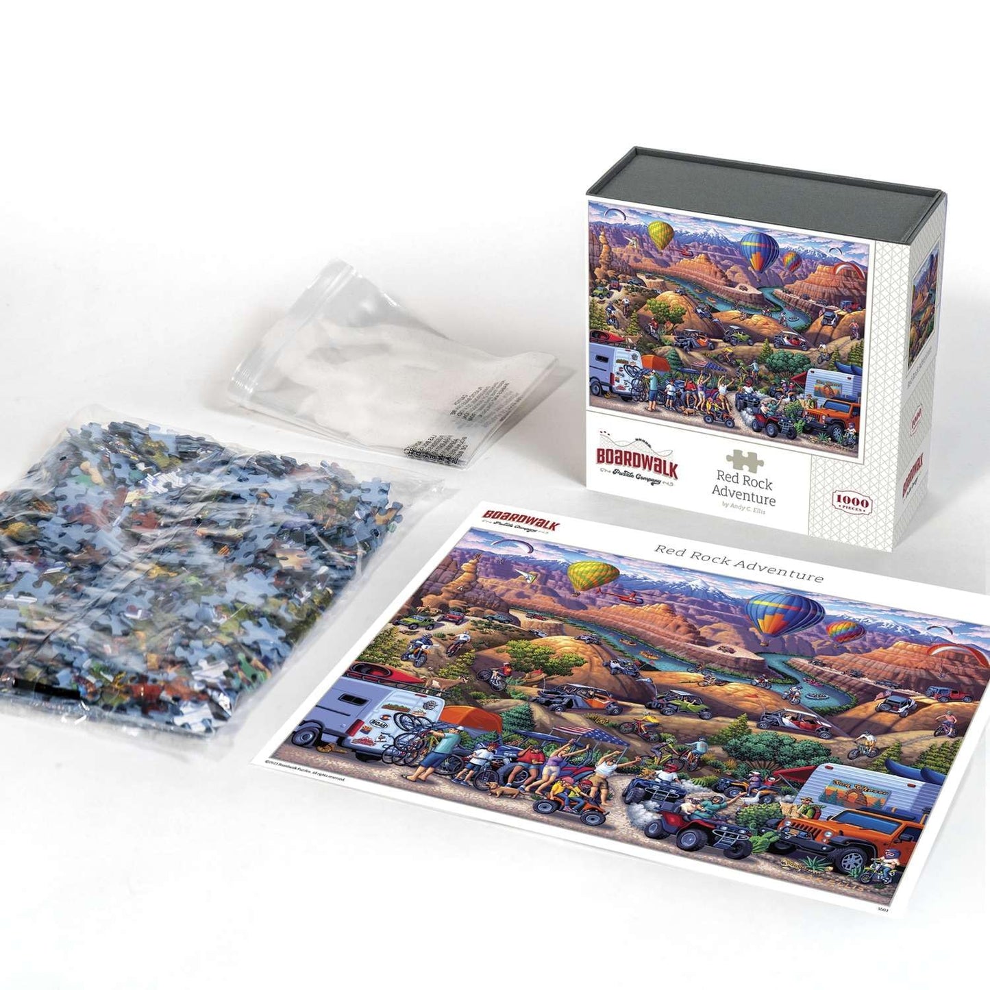 Boardwalk Puzzles Red Rock Adventure — 1000-Piece Jigsaw Puzzle for Adults | Made in USA